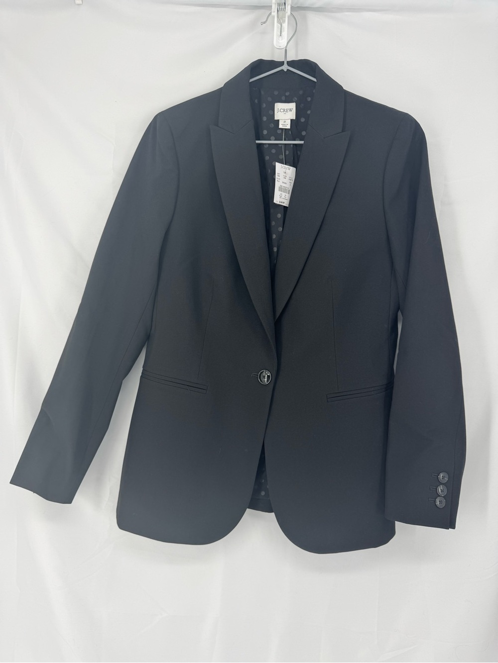 J. Crew Black Single-Button Tailored Blazer 0341